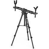 CVLIFE Hunting Rests Shooting Tripod Rifle Hunting Gun Tripod, with Dual Frame and Flexible Orientation, Provide Max Stability for Ground Blinds Shooting Outdoors