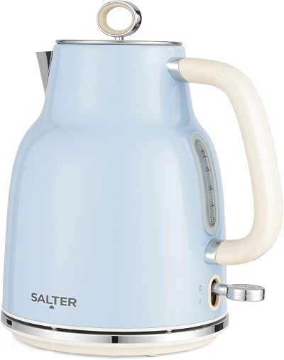 Salter Retro Blue 1.7 L Kettle 3KW Rapid Boil 360° Base Removable Filter