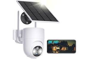 LIWAN Security Cameras Wireless Outdoor, 2K Solar Security Camera Outdoor, Camera Surveillance Exterieur for Home, Solar Powe