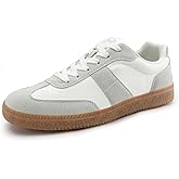 Rihero Men's Fashion Sneakers Comfortable Tennis Walking Shoes Lace-Up Non Slip Casual Sneakers