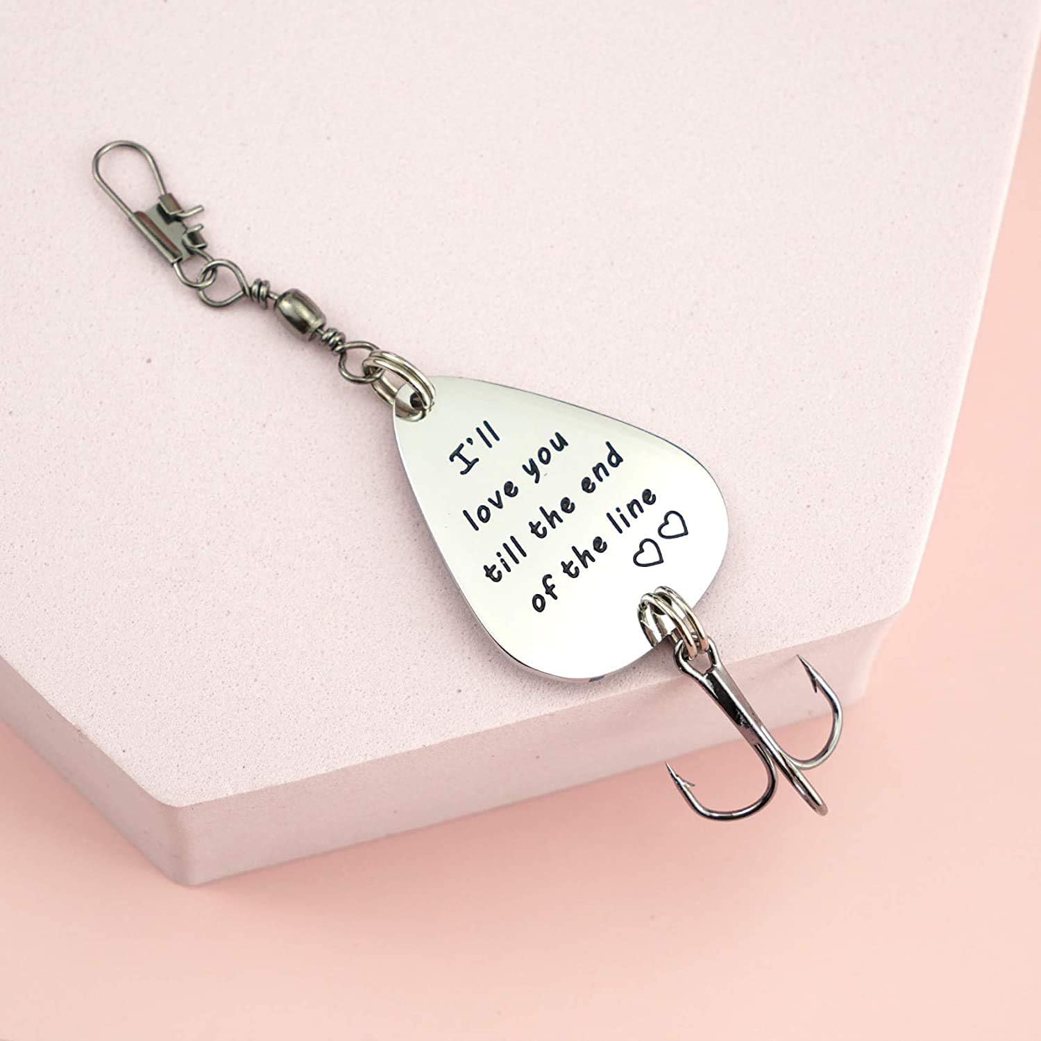 Amazon Com Fishing Lure Gift For Boyfriend Husband I Ll Love You Till The End Of The Line Christmas Valentines S Day Tackle Box Fisherman Gift For Husband White Sports Outdoors