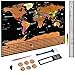 Scratch off World Map - 2019 Newest Personalized Travel Tracker Map with US Provinces Country Flags - Thrilling Gift, Travelers' Favorite, Funny Scratch, Personalized Decor, Scratch Tools & Strong 3M