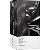 IGK Permanent Hair Dye Color Kit | 2N 00:00 - Black | 100% Gray Color Coverage | Ammonia Free