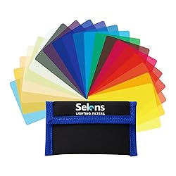 Selens 20 Pieces Universal Gels Lighting Filter Kit