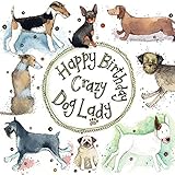 Alex ClarkCrazy Dog Lady Birthday Foil Card