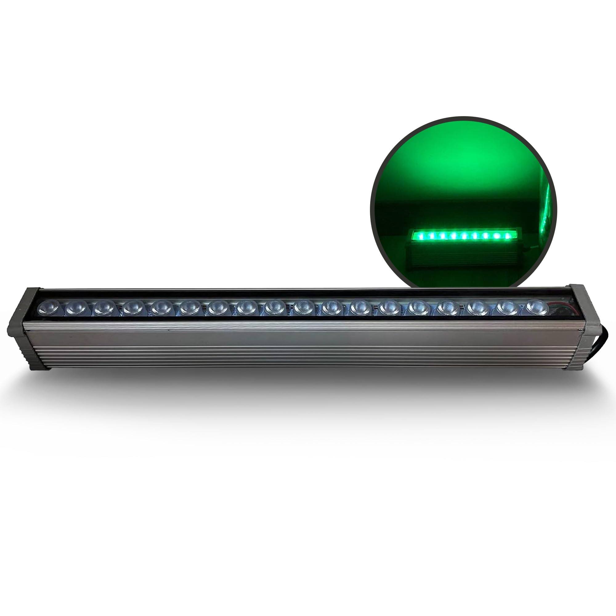 LedRica Indoor and Outdoor Lights, Modern Garden and Wall Lights, Weather-Resistant Indoor and Outdoor Wall Lights, Wall Washers with IP65 Waterproof Driver, Includes Hardware, Green, 18 Watts