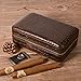 Volenx Travel Cigar Case, Travel Humidor Crocodile Leather Case for 4 Cigars
