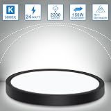 Defurhome 24W LED Ceiling Light 5000K IP54 Ø30cm Black Dome view 2