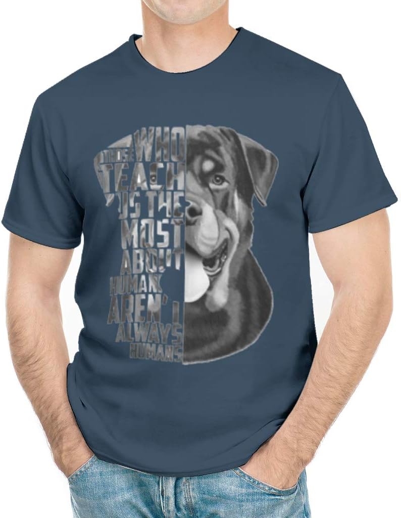 TAIRAVIEM Rottweiler Dog Shirt Those Who Teach Us The Most About Humanity aren't Always Humans T-Shirt Sweatshirt
