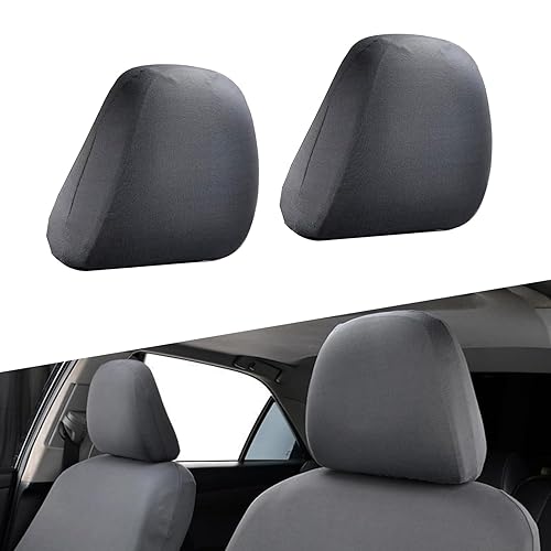 Yumfugu Pack-2 Car Seat Headrest Covers, Soft Dust-Proof Protector