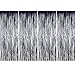 4 Pack Foil Curtains Metallic Fringe Curtains Shimmer Curtain for Birthday Wedding Disco Party Decorations (Black)