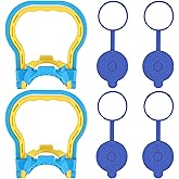 2 Pack 5 Gallon Water Bottle Handle, Stable Ergonomic Water Jug Handle, Drinking Water Bottle Heavy Duty Clip with 4pcs 5 Gallon Water Jug Caps