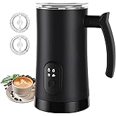 MUMAO Milk Frother, 4-in-1 Electric Milk Steamer, 350ml/11.8oz Automatic Frother Machine for Coffee, Warm and Cold Foam, Temperature Control for Latte, Cappuccino, Hot Chocolate