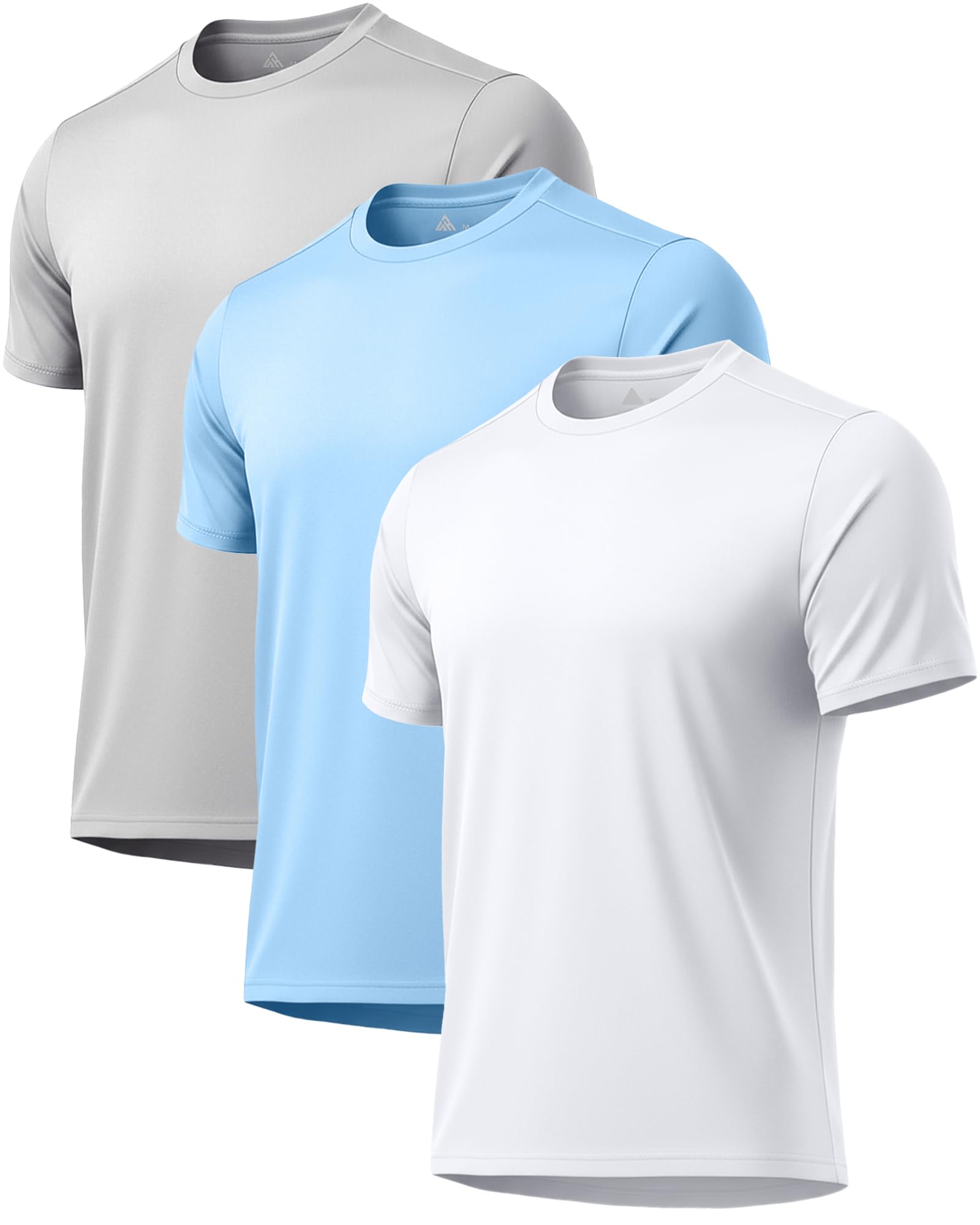 Photo 1 of ***medium***3 Pack Sun Shirts for Men UV Protection T-Shirt UPF 50+ Rashguard Fast Dry Breathable Athletic Swim Short Sleeve Shirt