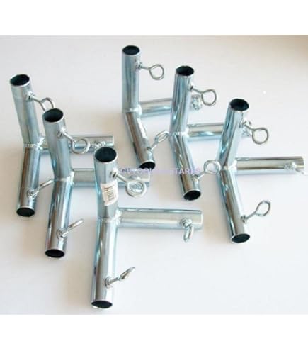 4-Way Left Corner Low Peak Canopy Fitting | Galvanized Steel EMT Pipe Connector For Canopy Frame