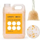 wisedry Silica Gel Beads Reusable 5 LBS Desiccant with 10 Organza Bags