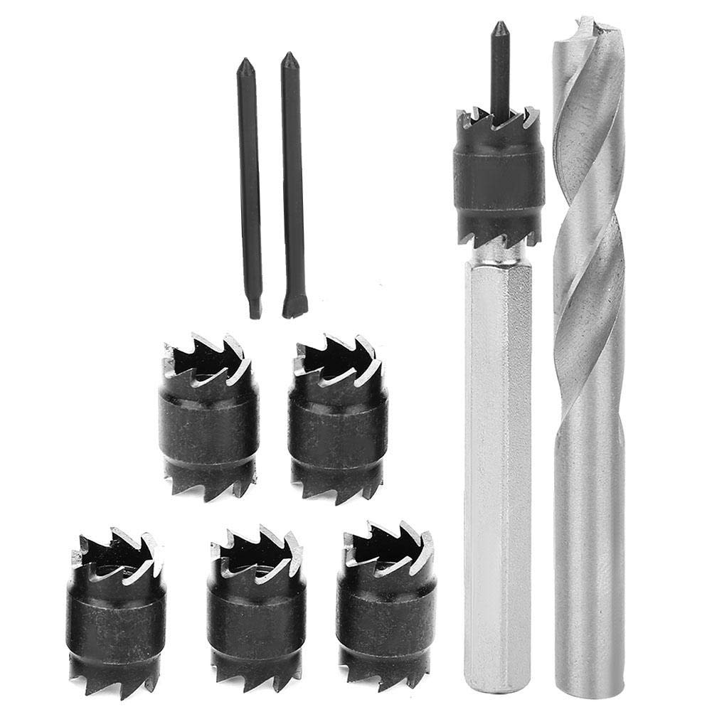 Spot Weld Drill Set, 9Pcs Spot Weld Cutter Set Drill Bit High Speed Steel Welding Drilling Tool Fittings