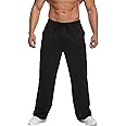 Deyeek Men's Lightweight Sweatpants Open Bottom Sweat Pants for Men Straight Leg Gym Sweatpants Lounge Pants with Pockets