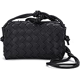 ZEDIUH Woven Bag for Women Crossbody Shoulderbag, Small Vegan Leather Purse