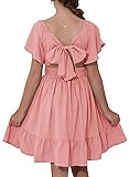 blibean Girls Summer Tie Back Dress Tween Kids