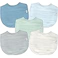 green sprouts Absorbent Organic Cotton Muslin Bibs, 0-12mo Hypoallergenic, STANDARD 100 by OEKO-TEX Certified, Tested for Hormones