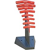 Bondhus 13189 Set of 8 Balldriver and Hex T-Handles with Stand, Sizes 2-10mm