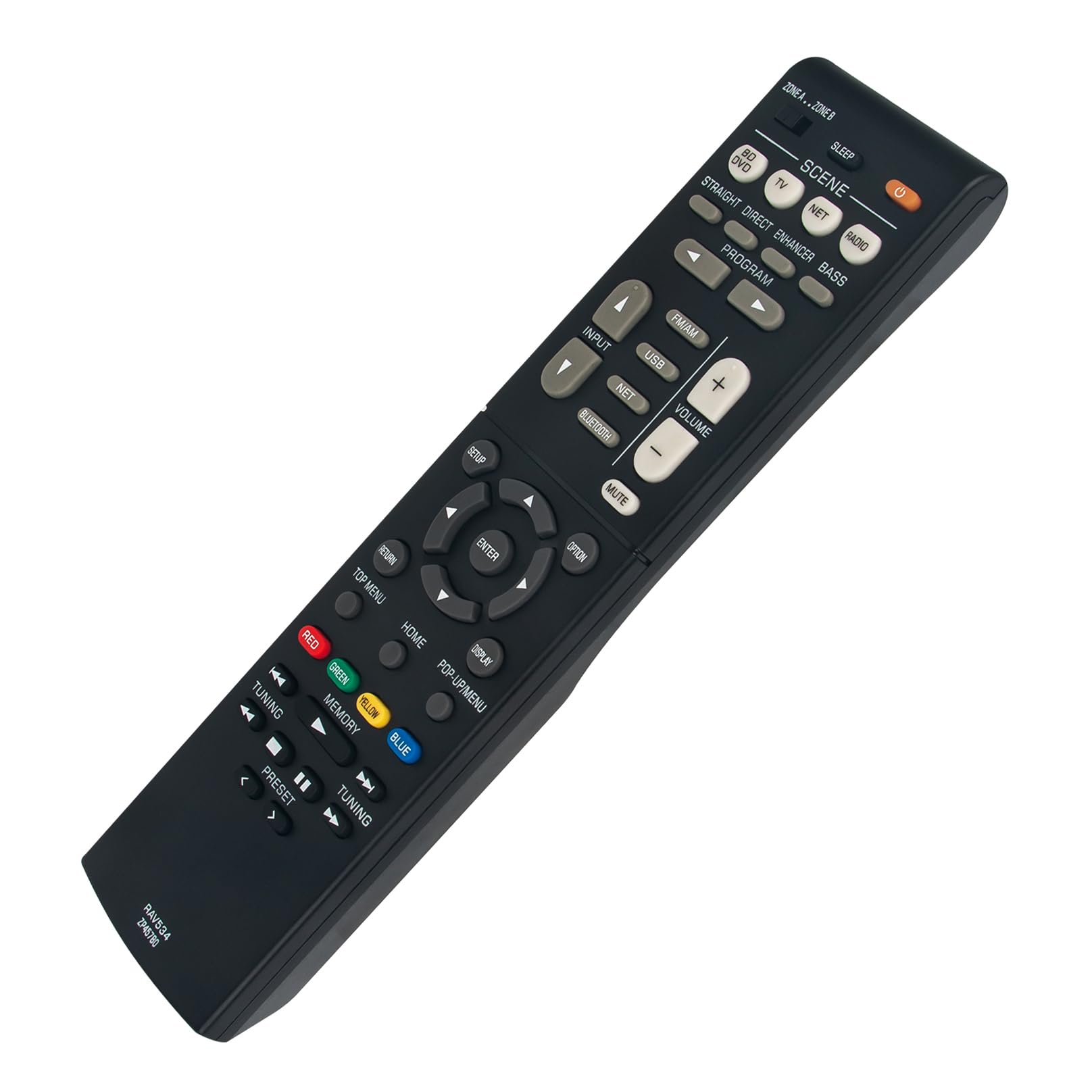 Photo 1 of RAV534-ZP45780 Replacement Remote Control -ALLIMITY- fit for Yamaha Audio Receivers RAV534 ZP45780 Remote Control RAV534ZP45780 RX-V481D RX-V485 RX-V583 RX-V583BL TSR-5790BL
