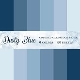 60 Sheet 8.5 x 11 Inch Blue Thick Paper Card Stock 6 Gradient Colors Paper Cards Colored Scrapbook Papers for Prints DIY Arts Crafts Making School Office Home Supplies, 65lb