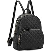 KL928 Quilted Mini Backpack for Women, PU Leather Backpack Purse Designer Satchel Bag, Small Casual Daypack for Ladies