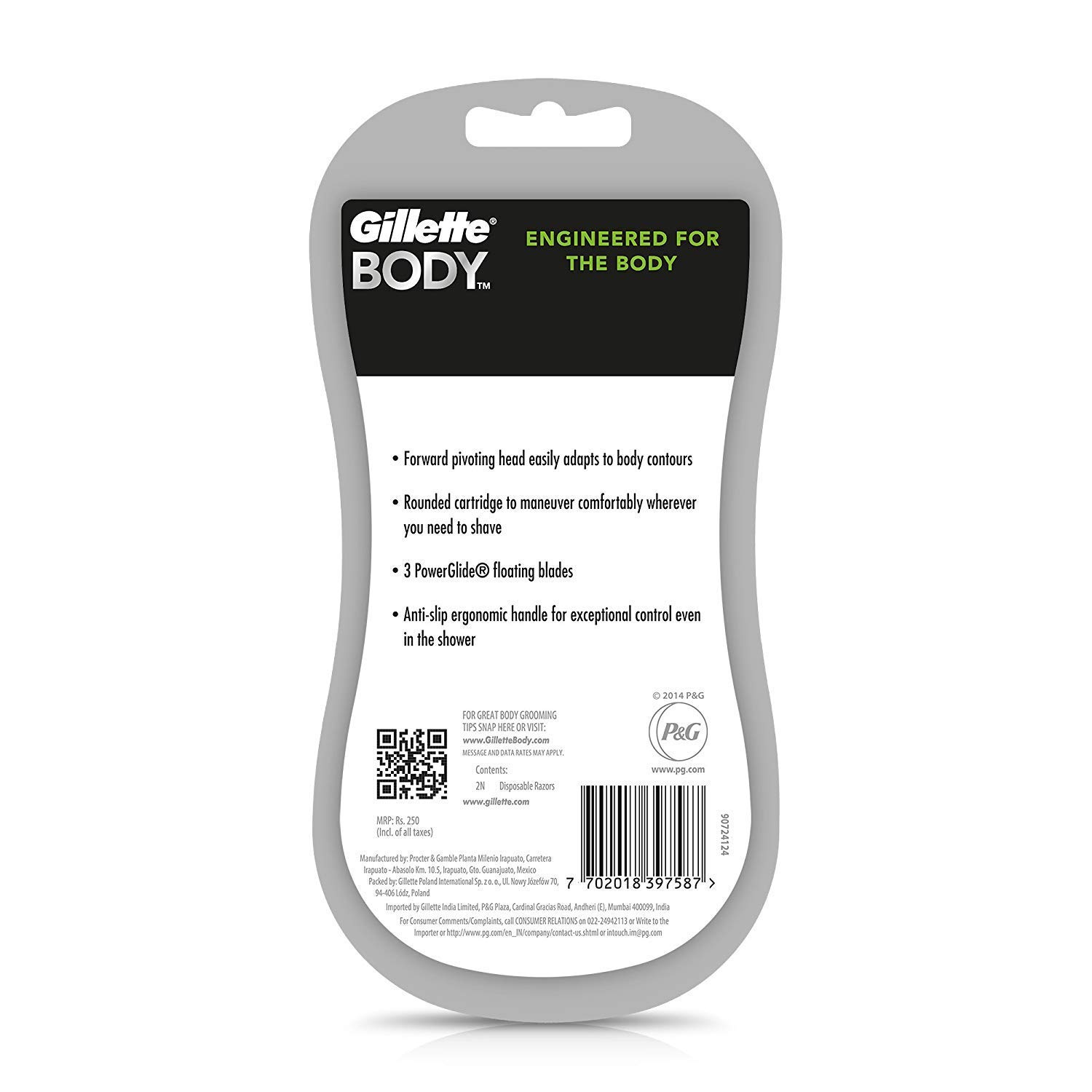 gillette body disposable razor