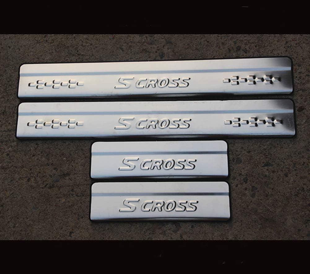 LSYBB Car Styling Sticker Accessories Door Sill Scuff Plate Protector Guard For Suzuki Sx4 S-cross 2014-2019