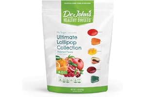 DR. JOHN'S HEALTHY SWEETS Dr. John’s Sugar Free Candy, Healthy Lollipops with Zero Sugar, Low Calorie Snacks, Keto Friendly Hard Candy Sweets, Ultimate Collection, 60 Count, 1 LB