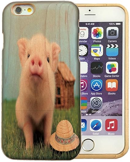 Amazon Chatte Noir Iphone12 ケース 木製 アイフォン 12 天然木製 ウッド 木目 おしゃれ ミニ豚 ミニブタ ブタ Pig A ケース カバー 通販