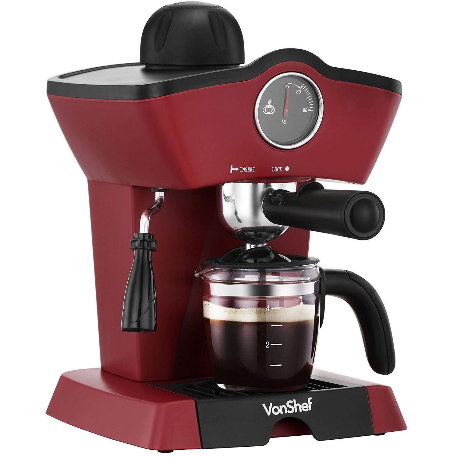 Vonshef 220 240 Volts Espresso Coffee Maker With Reusable FilterÐ
