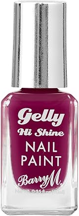 Barry M Gelly Nail Paint Deep Purple Plum Jam 10 Ml Hi Shine