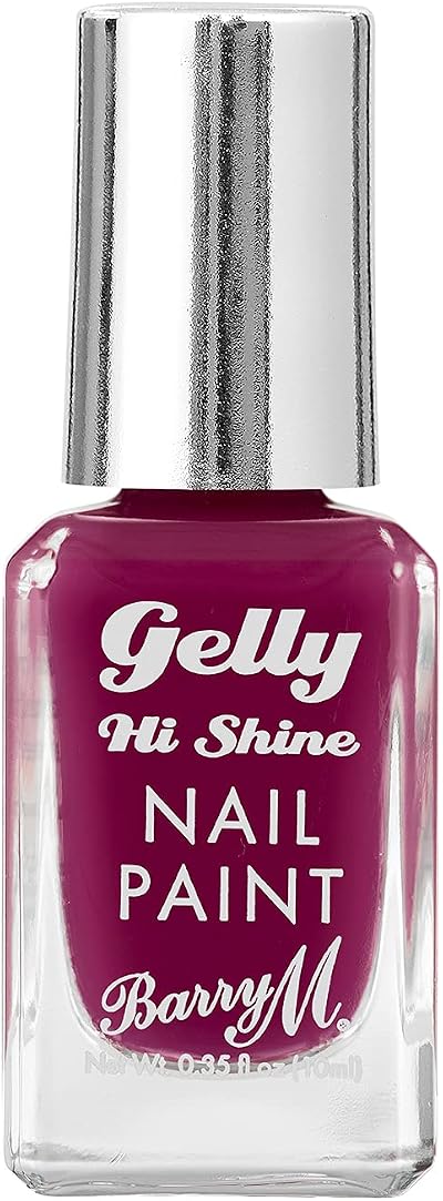 Barry M Gelly Nail Paint Deep Purple Plum Jam 10 Ml Hi Shine