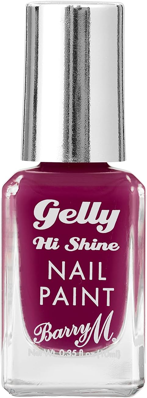 Barry M Gelly Nail Paint Deep Purple Plum Jam 10 Ml Hi Shine