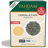 VAHDAM, Green Tea Leaves From Himalayas 170+ Cups (12oz) High Elevation Grown Green Tea Leaves From Himalayas | Pure Unblended Single Origin Green Loose Leaf Tea | Vacuum Sealed