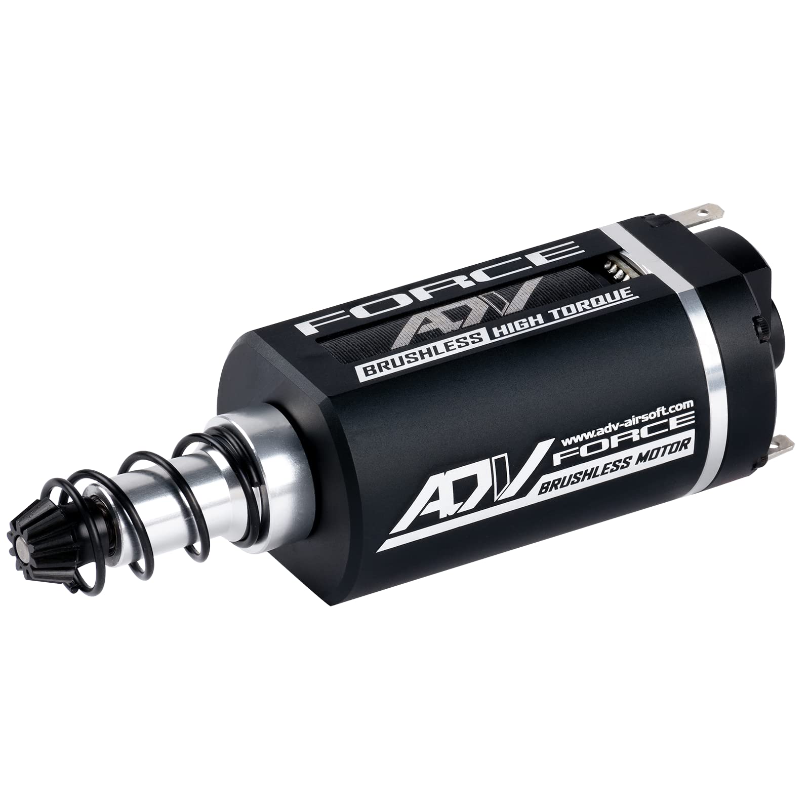 ADV-AIRSOFT Brushless Motor for AEG, Long Shaft CNC Motor for 7.4V-11.1V LiPo, Compatible with Gearbox V2 (Long Type, High Torque)