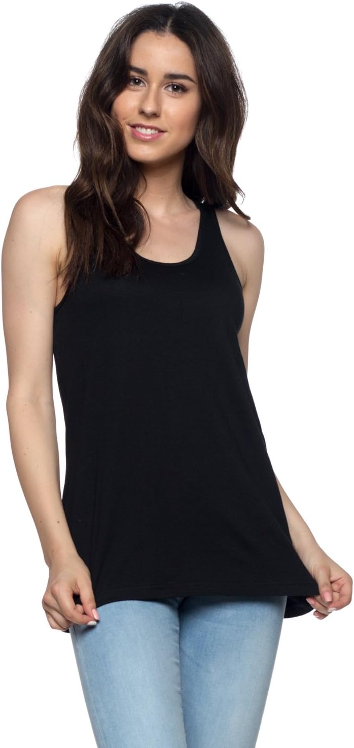 OSSAMI Womenโs Loose Fit Stylish Tank Top Relaxed Flowy Active Training Jersey Yoga Workout