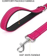 Taglory Dog Leash Small Medium Reflective Padded Handle 2cm x 120cm Hot Pink view 2