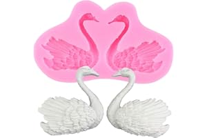YIHUOMOLDS Swan Silicone Molds Swan Chocolate Fondant Mold for Sugar Cake Decorating Cupcake Topper Gum Paste Polymer Clay