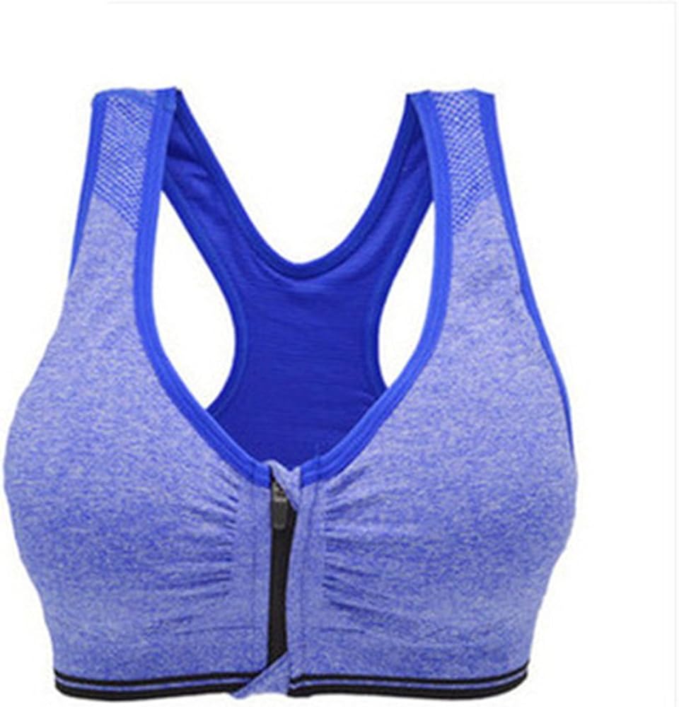Chakil Damen BH Vorderverschluss Sports Ringerrücken Gepolstert für Fitness Joggen Laufen Yoga ...