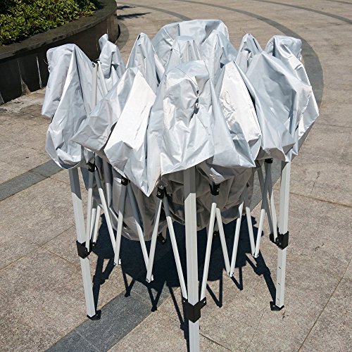 Z ZTDM 10' x 10' Outdoor Pop-Up Canopy,Folding Tent Portable Pergola for Wedding Party BBQ Event, Sunshade Waterproof Gabezo Patio Garden (10' x 10' White)