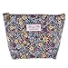 Parateck Floral Print Zipper Cosmetic Makeup Case Pouch Travel Bag Tote, Large (Black)