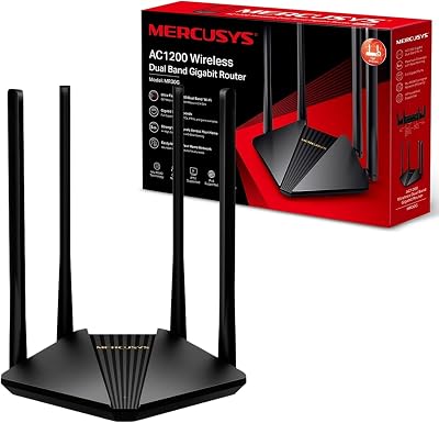 MERCUSYS MR30G AC1200 Dual Band Gigabit WiFi Router Gaming Xbox PS4 PC