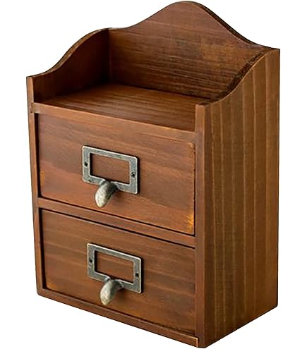Primo Supply Home Office Desk Organizer With 4 Storage Drawers - Wooden