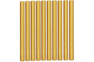Gold Wax Sealing Sticks, ANBOSE 10pcs Glue Gun Gold Wax Seal Sticks for Vintage Wax Sealing Stamp, Wax Sealing Rods for Weddi