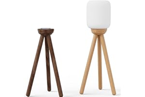 Wooden Speaker Stands for Homepod 2, Real Wood Floor Holder Tripod with Black Walnut and Beech