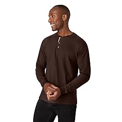 Hanes mens Beefy Long Sleeve Three-button Henley